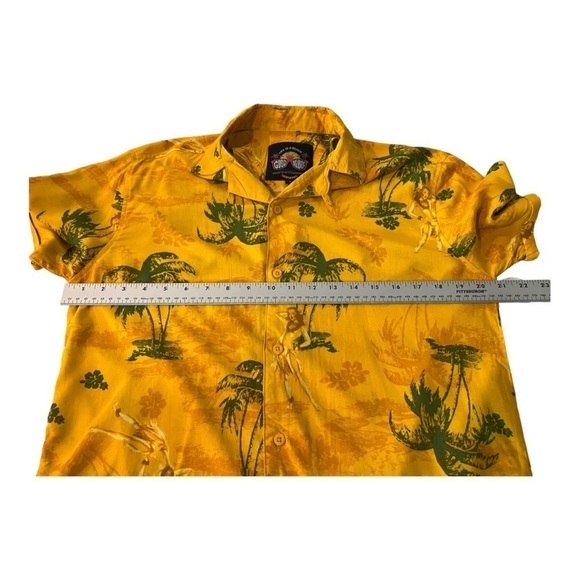 Hawaiian Palm Tree Hula Girl Short Sleeve Shirt Small - Picture 11 of 12